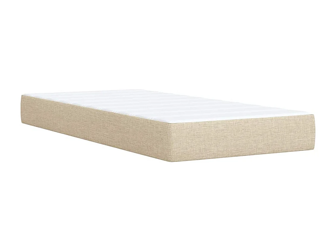Giroletto a Molle con Materasso Crema 80x200 cm inTessuto