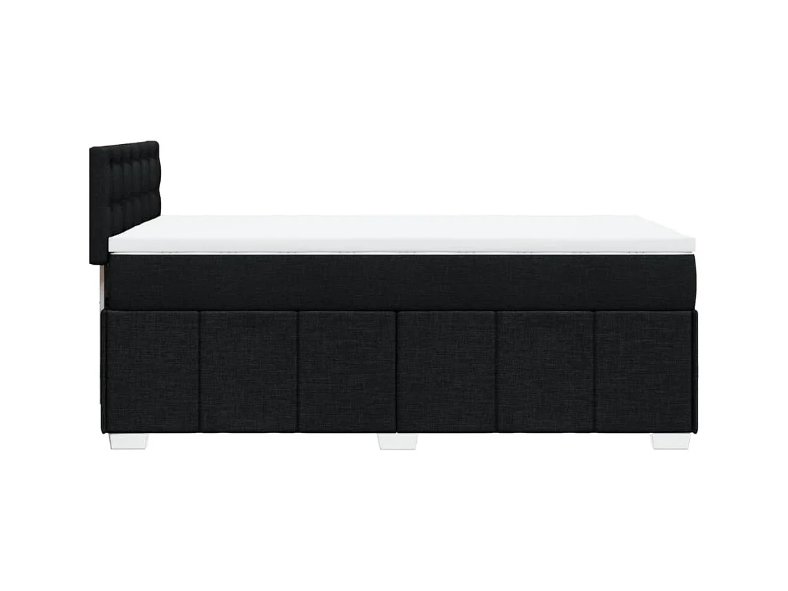 Boxspringbett mit Matratze Schwarz 80x200 cm Stoff