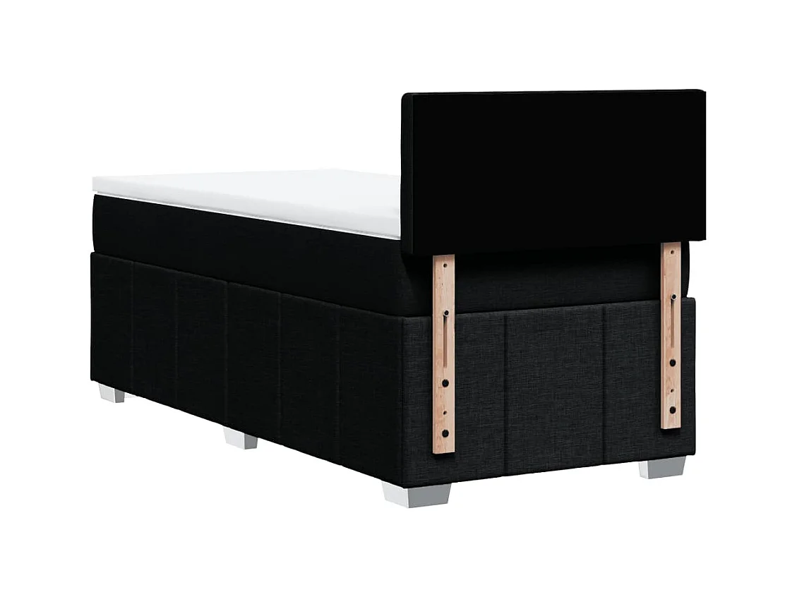 Boxspringbett mit Matratze Schwarz 80x200 cm Stoff