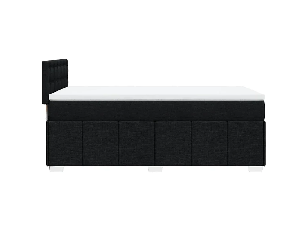 Boxspring met matras stof zwart 80x200 cm