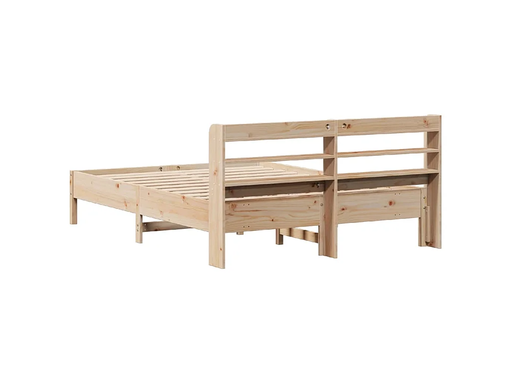 Bedframe zonder matras massief grenenhout 135x190 cm