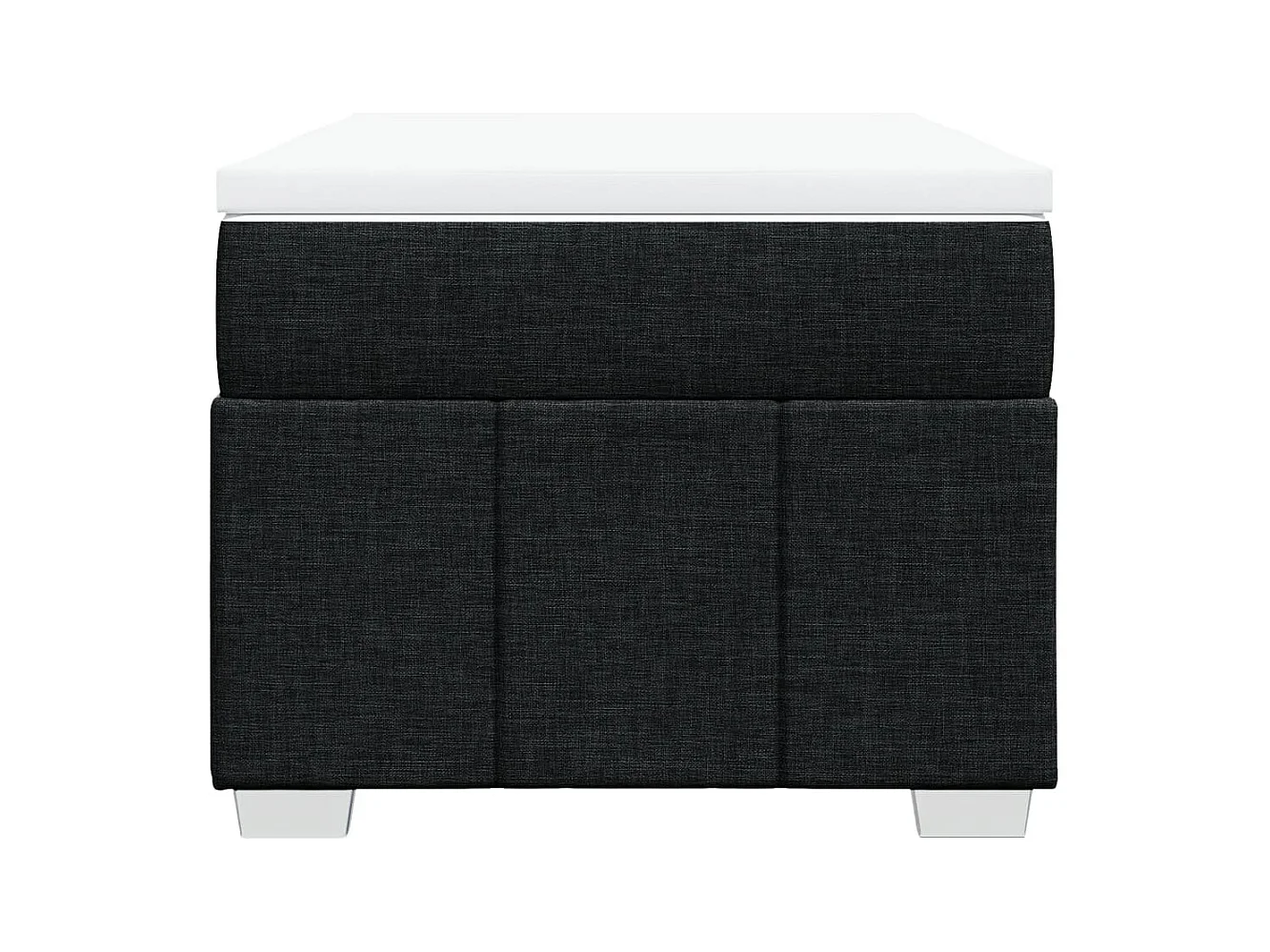 Sommier à lattes de lit et matelas Noir 80x200 cm Tissu