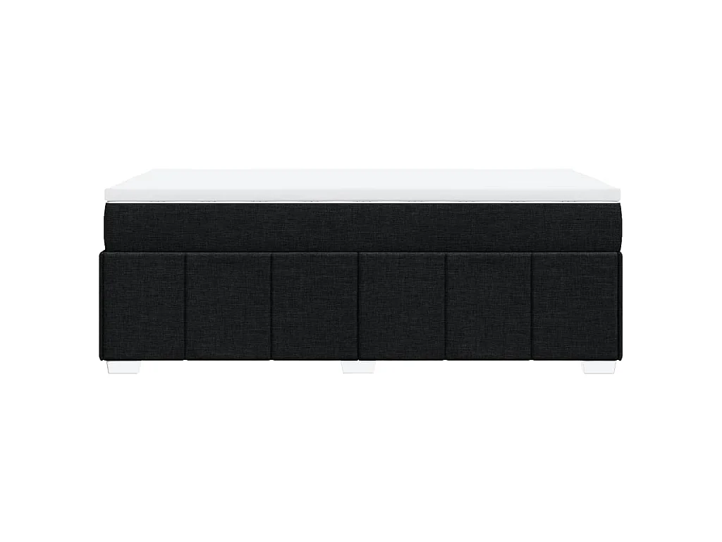 Boxspring met matras stof zwart 80x200 cm