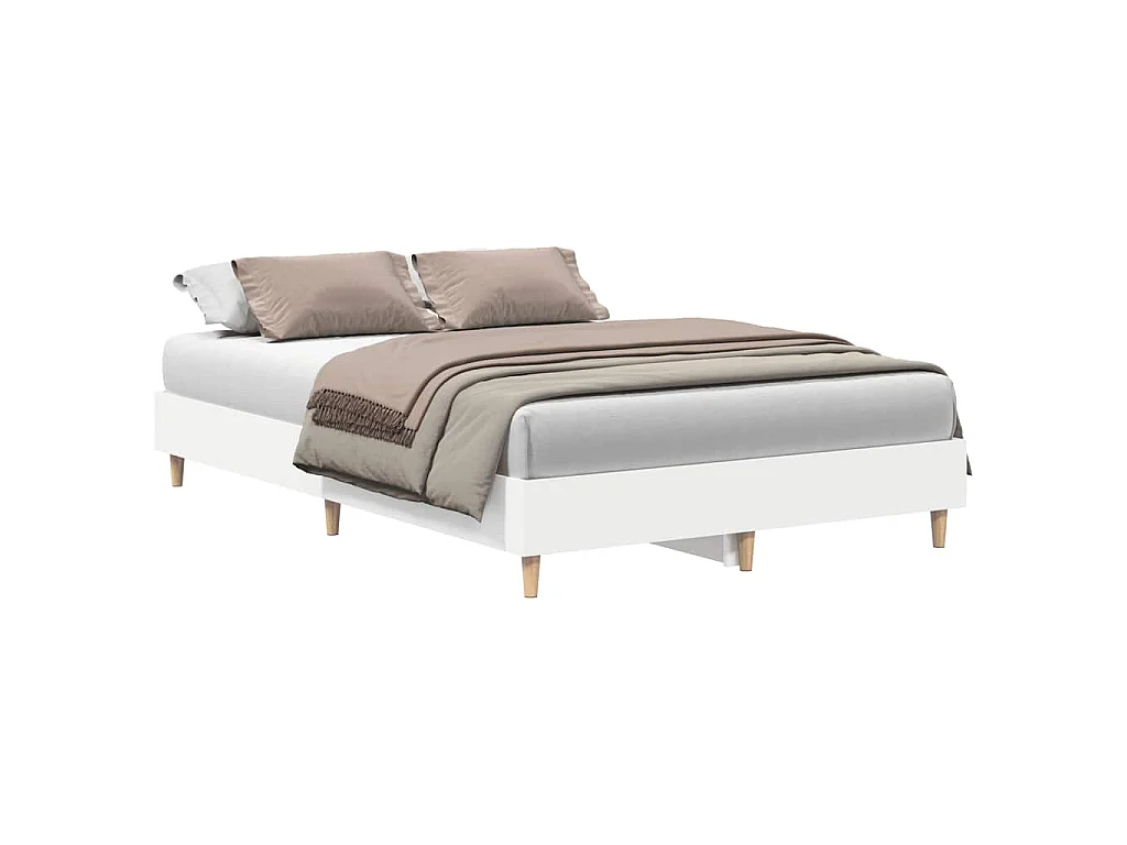 Bedframe zonder matras 135x190 cm spaanplaat wit
