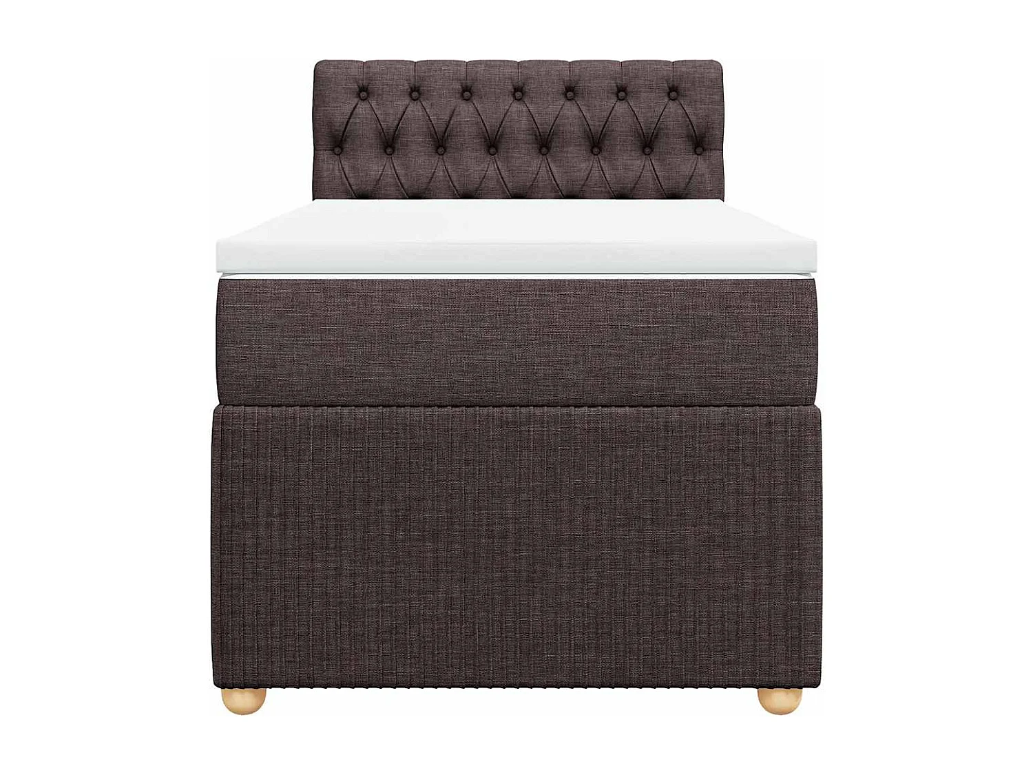 Boxspringbett mit Matratze Dunkelbraun 80x200 cm Stoff