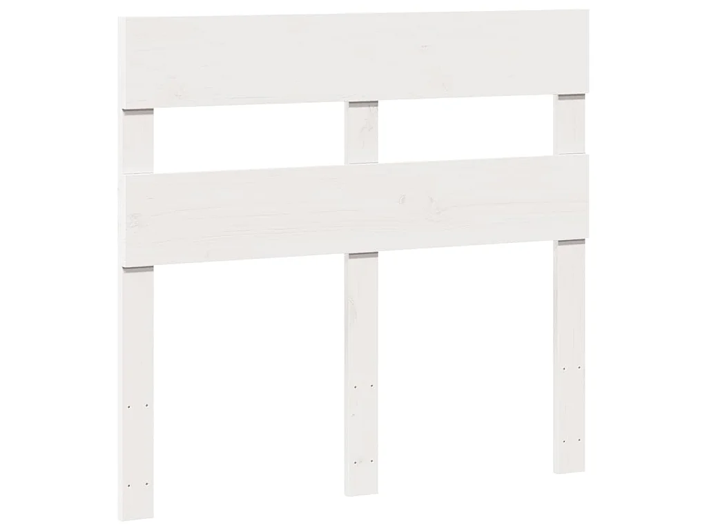 Massivholzbett ohne Matratze Weiß 75x190 cm Kiefernholz