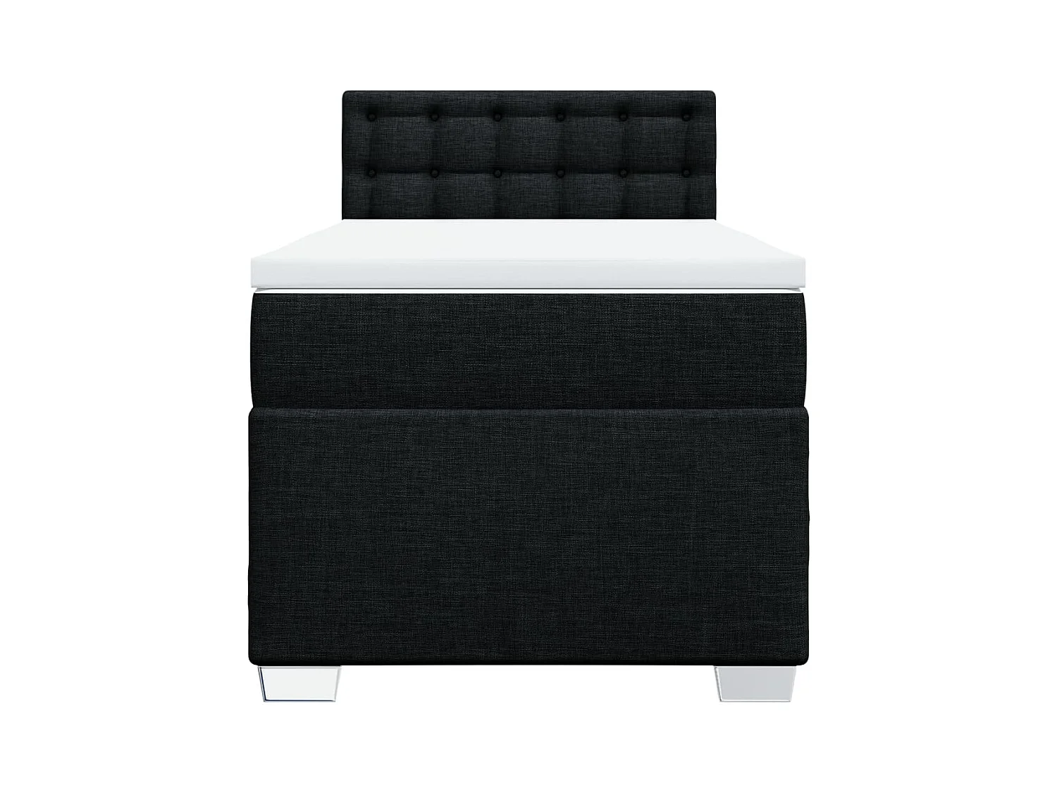 Boxspring met matras stof zwart 80x200 cm