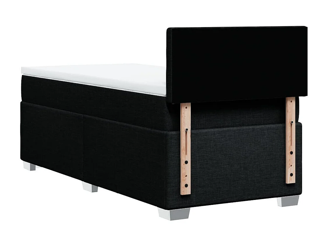 Boxspring met matras stof zwart 80x200 cm