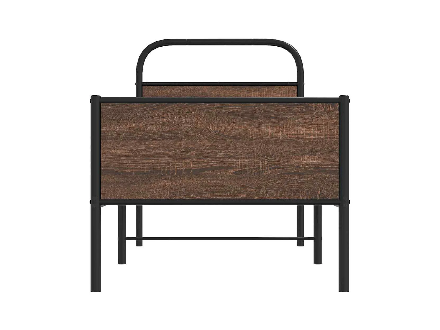 Cadre de lit sans matelas 80x200cm chêne marron bois ingénierie