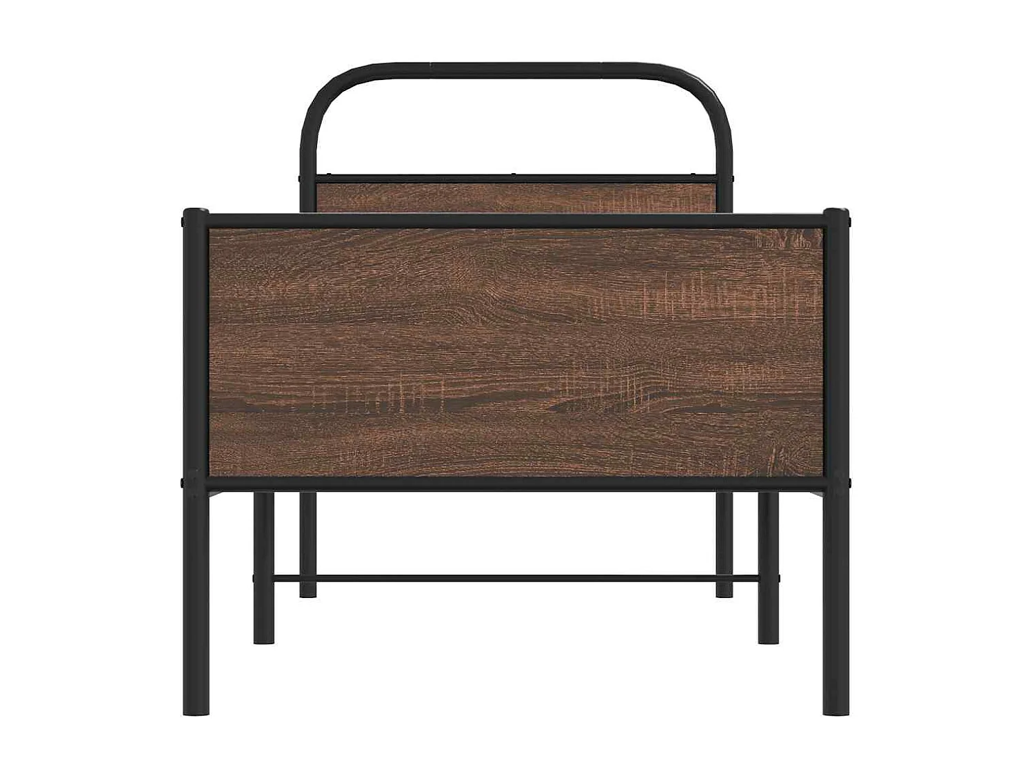 Cadre de lit sans matelas 80x200cm chêne marron bois ingénierie