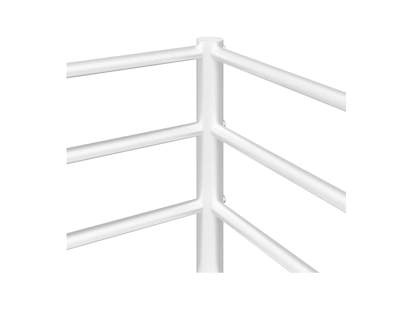 Stapelbed zonder matras 75x190 cm staal wit