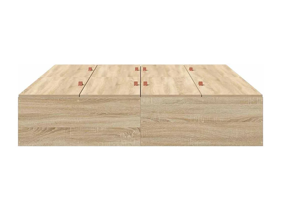 Cadre de lit Chêne sonoma 135 x 190 cm Bois d'ingénierie