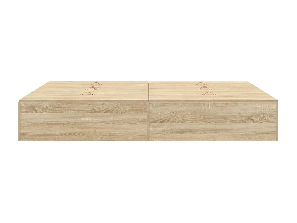 Cadre de lit Chêne sonoma 135 x 190 cm Bois d'ingénierie