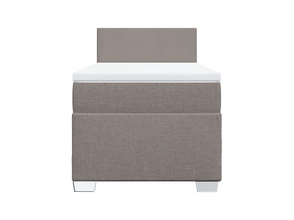 Boxspringbett mit Matratze Taupe 80x200 cm Stoff