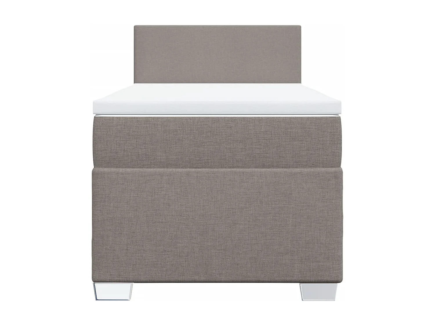 Boxspringbett mit Matratze Taupe 80x200 cm Stoff