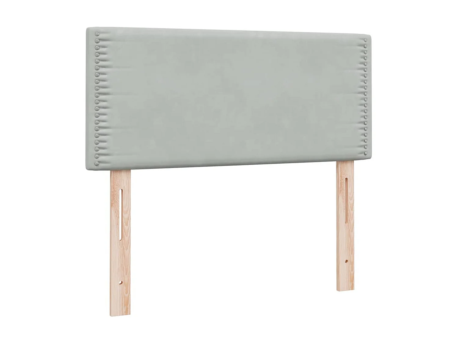 Boxspringbett mit Matratze & LED Hellgrau 80x220 cm Samt