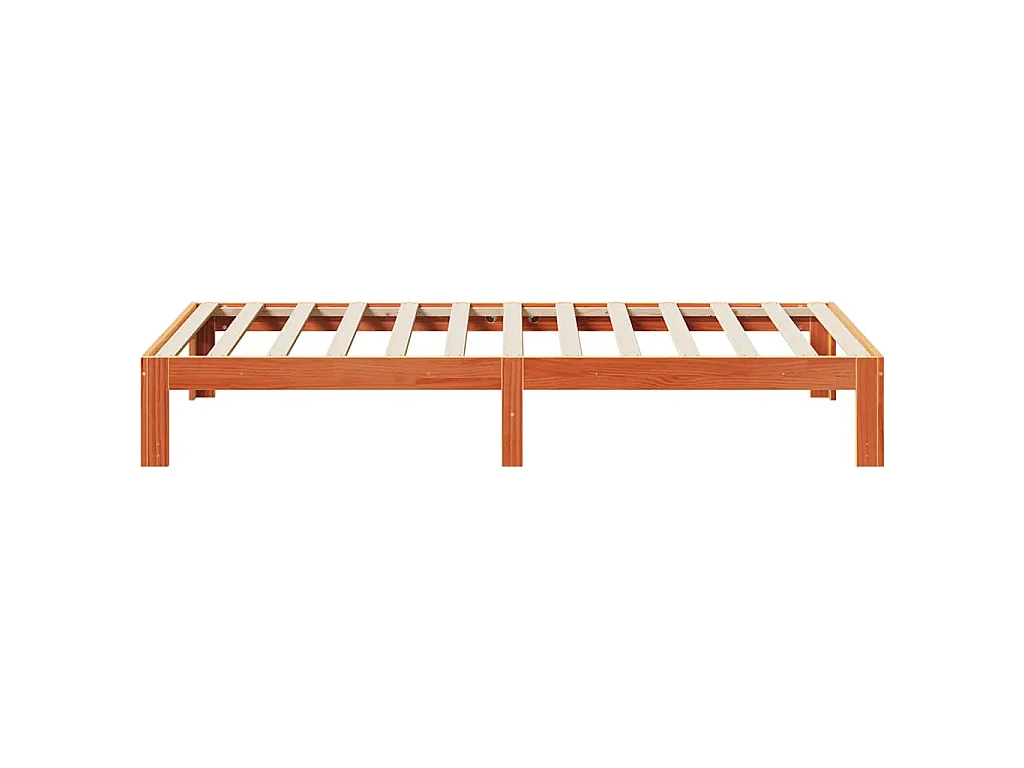 Cadre de lit sans matelas cire marron 80x200 cm bois pin massif