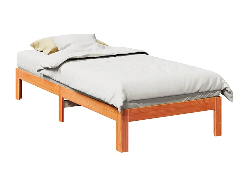 Letto senza Materasso Marrone Cera 80x200 cm Legno di Pino