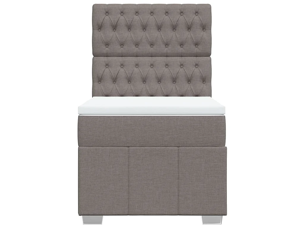 Boxspringbett mit Matratze Taupe 80x200 cm Stoff