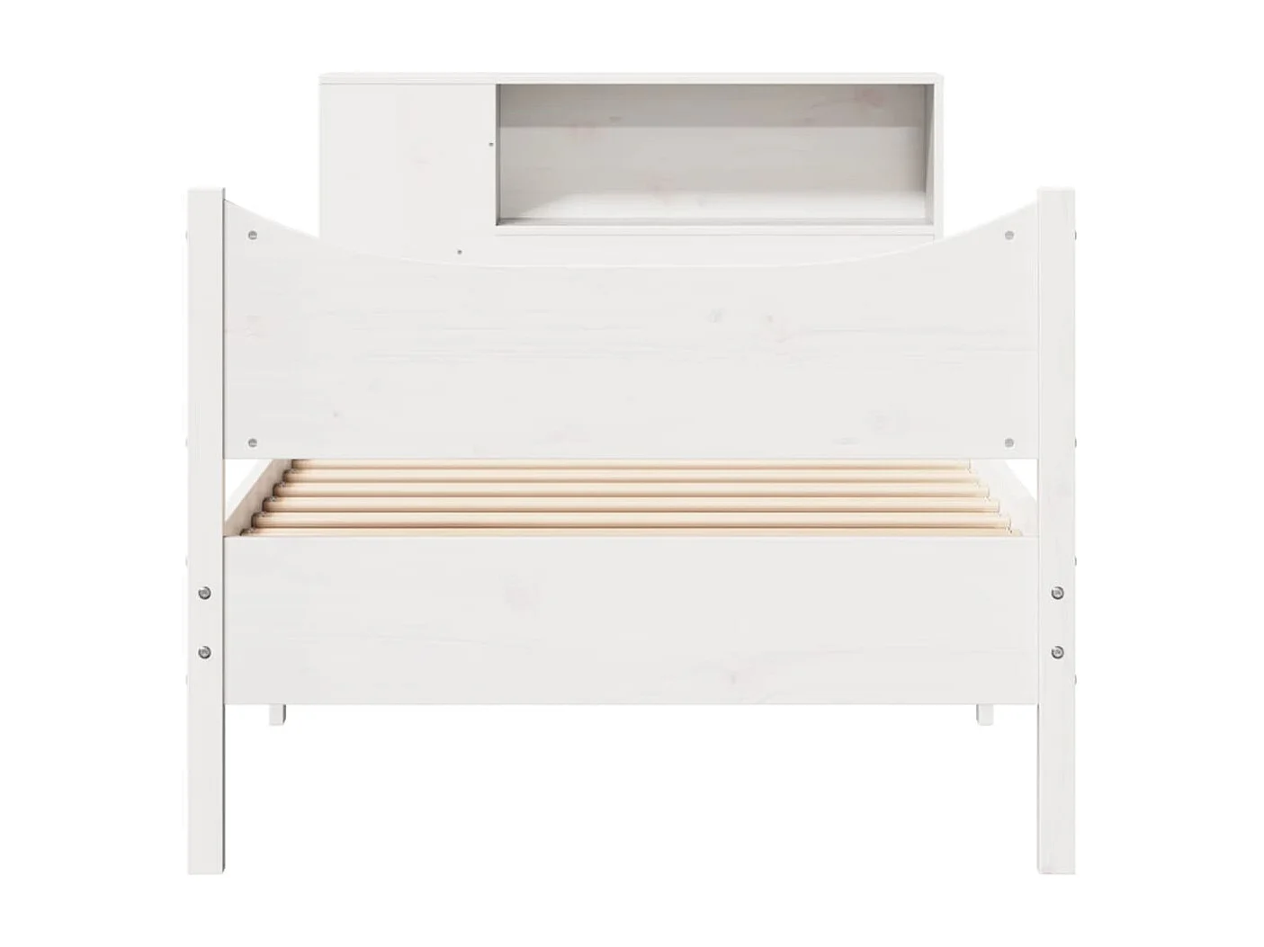 Cadre de lit sans matelas blanc 75x190 cm bois de pin massif