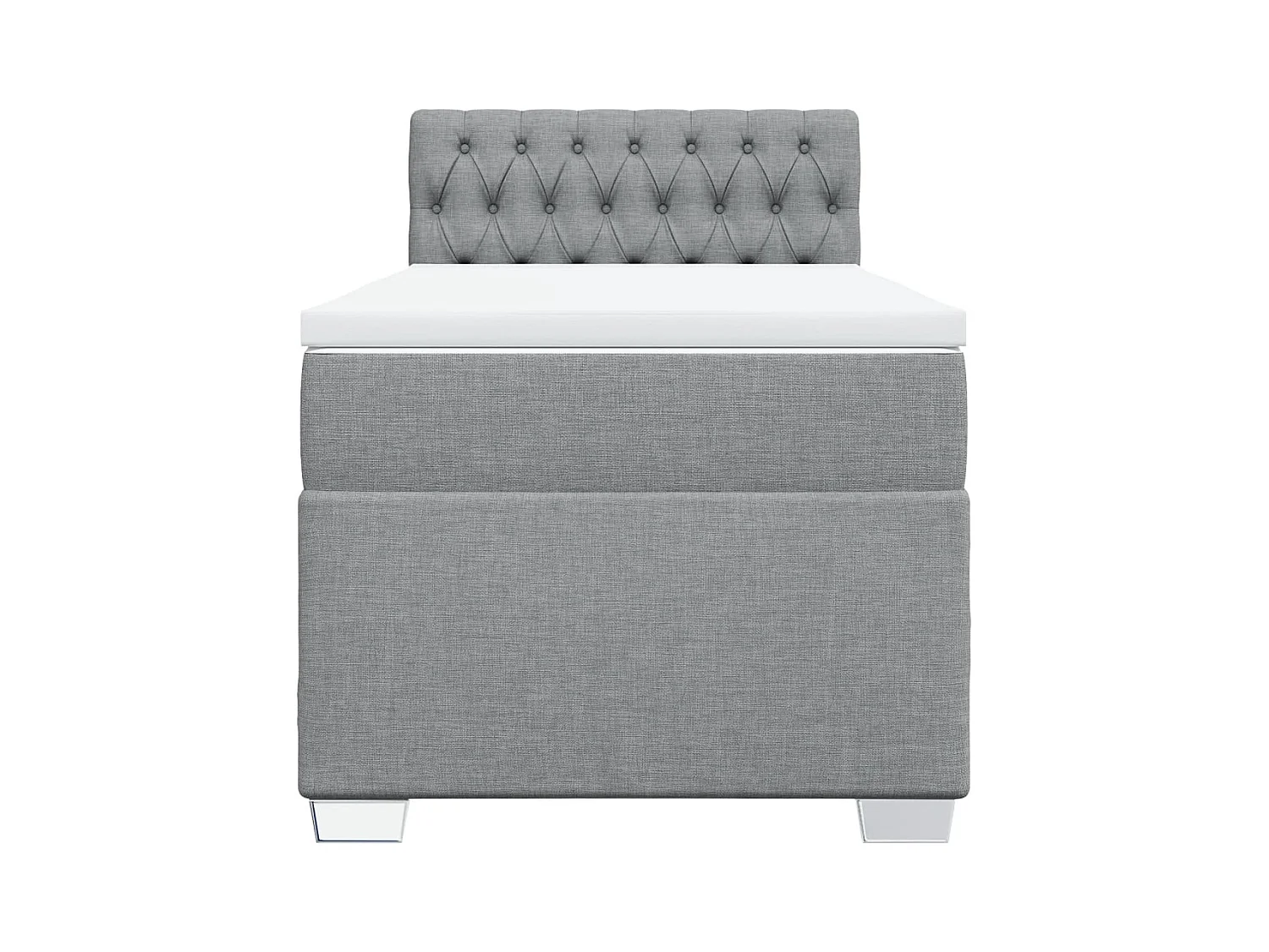 Sommier à lattes de lit avec matelas gris clair 80x200 cm tissu