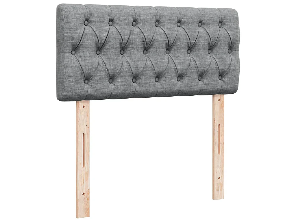 Cama com molas/colchão 80x200 cm tecido cinza-claro