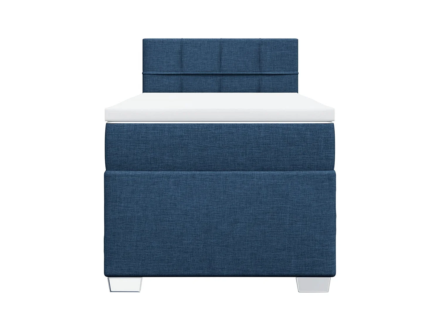 Boxspringbett mit Matratze Blau 80x200 cm Stoff