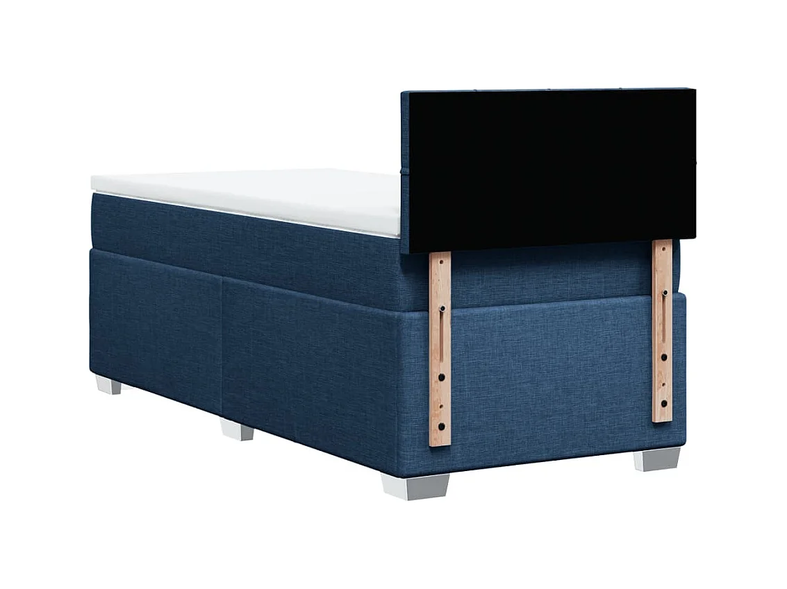 Boxspringbett mit Matratze Blau 80x200 cm Stoff