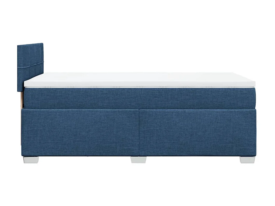 Sommier à lattes de lit avec matelas Bleu 80x200 cm Tissu