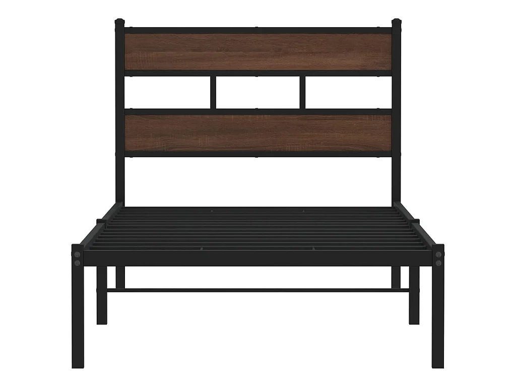 Cadre de lit sans matelas avec tête de lit 75x190 cm