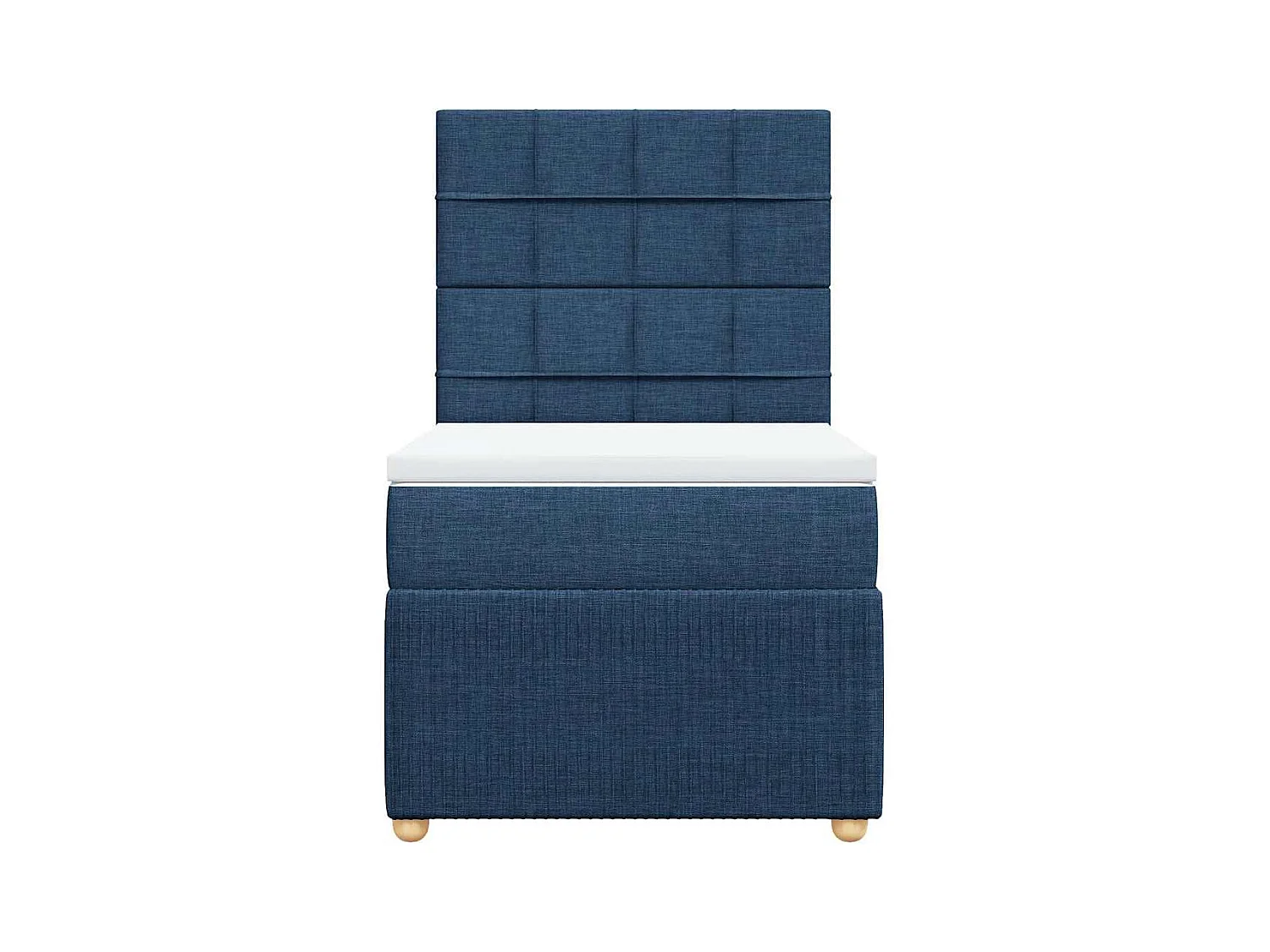 Boxspringbett mit Matratze Blau 80x200 cm Stoff