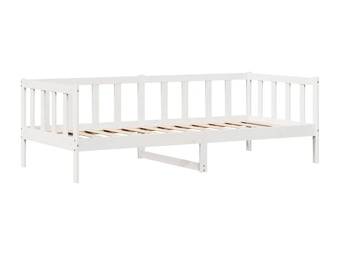 Lit de jour et tiroirs sans matelas blanc 80x200 cm bois massif