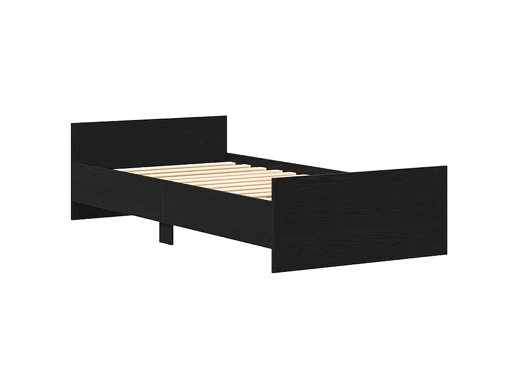 Estrutura cama s/ colchão derivados madeira carvalho preto