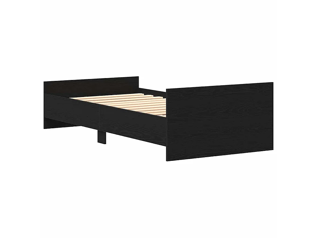 Estrutura cama s/ colchão derivados madeira carvalho preto