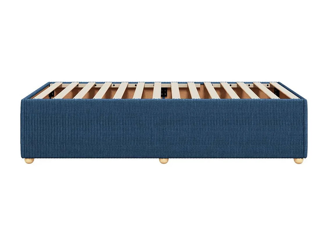 Bedframe zonder matras 80x200 cm stof blauw