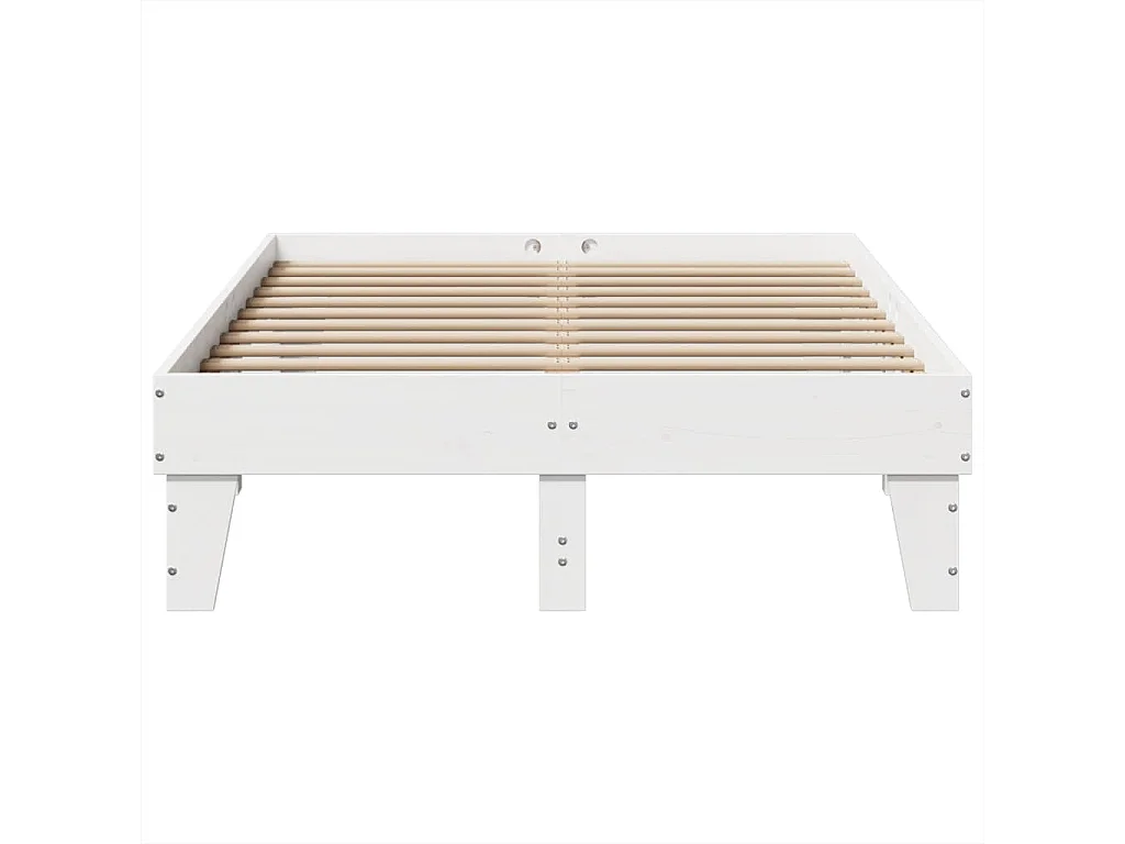Estructura de cama sin colchón madera de pino blanco 135x190 cm