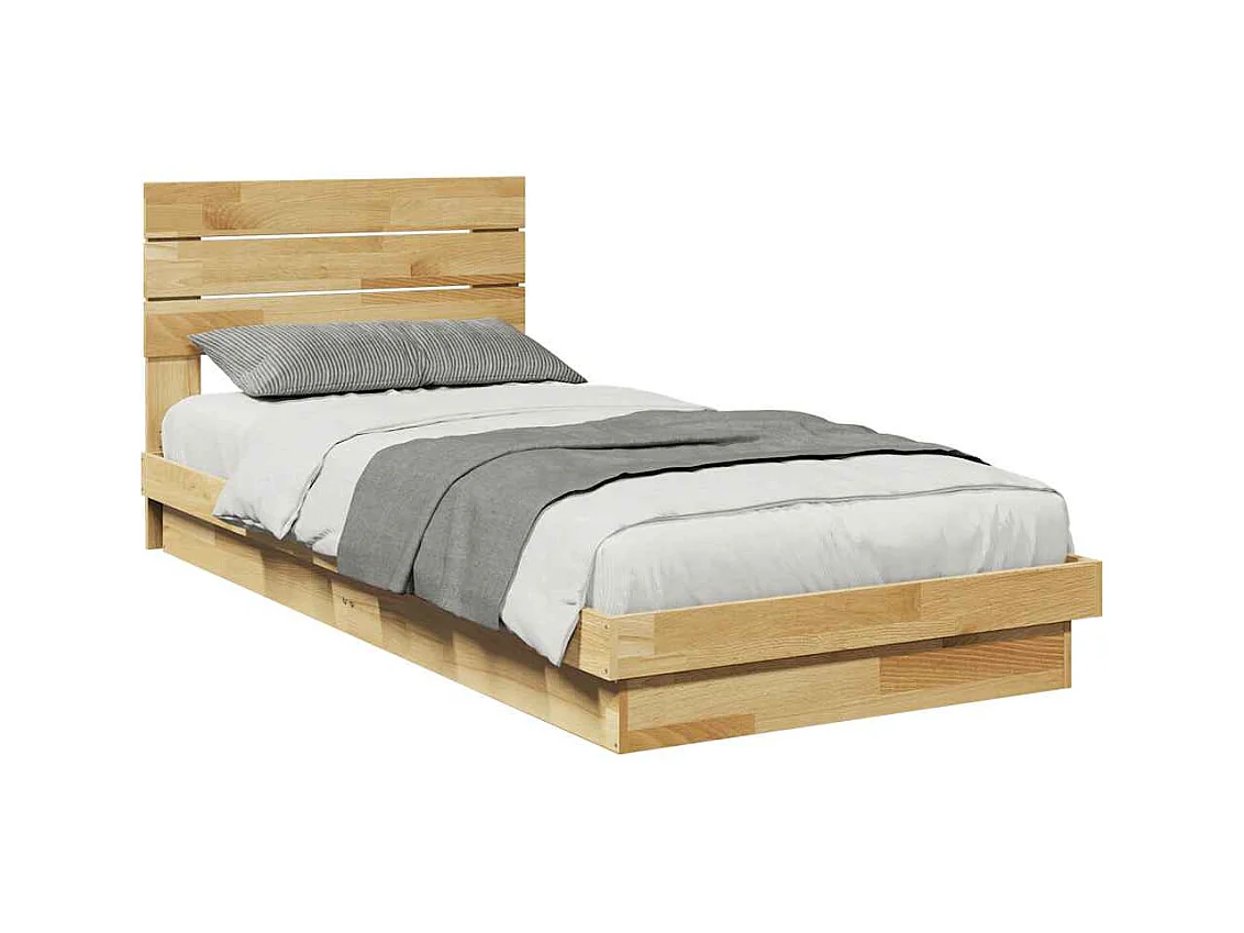 Cadre de lit avec tête de lit sans matelas 75 x 190 cm