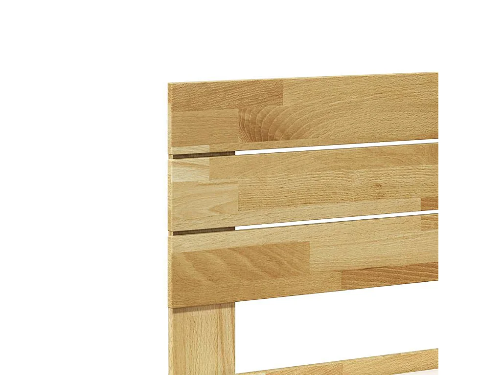 Bedframe hoofdeinde zonder matras 75x190 cm massief hout eiken