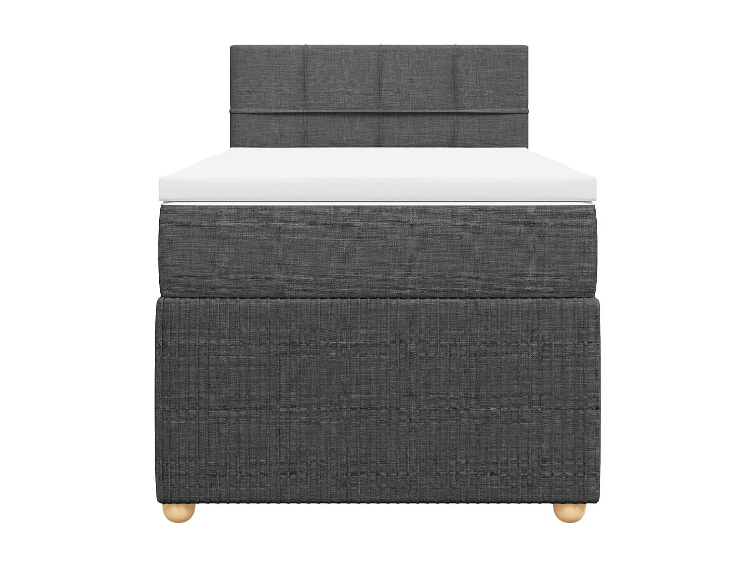 Sommier à lattes de lit avec matelas Gris foncé 80x200 cm Tissu
