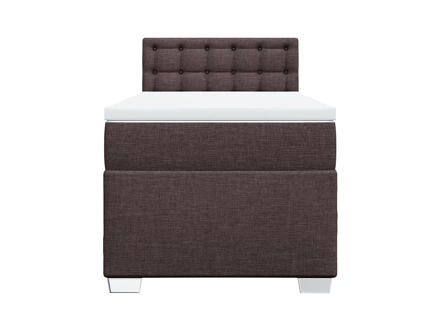 Boxspring met matras stof donkerbruin 80x200 cm