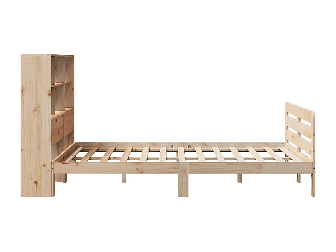 Cadre de lit sans matelas 135x190 cm bois de pin massif