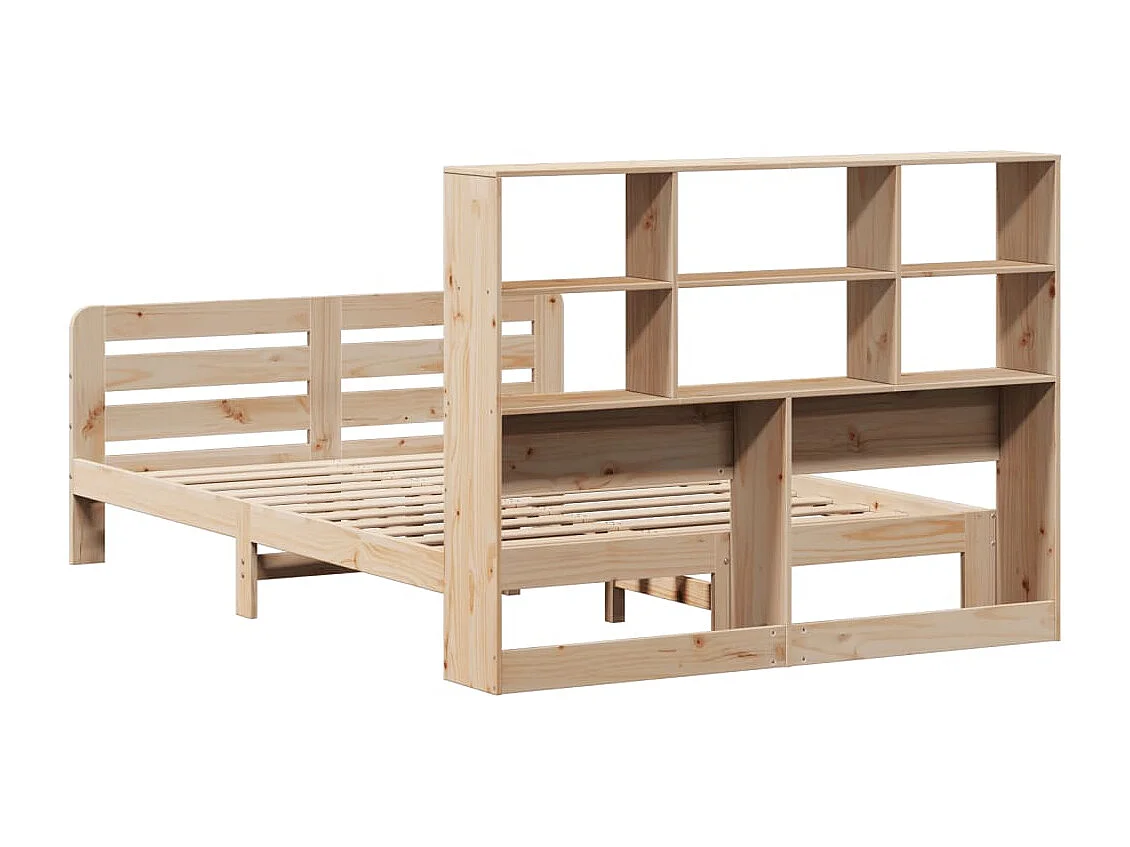 Cadre de lit sans matelas 135x190 cm bois de pin massif