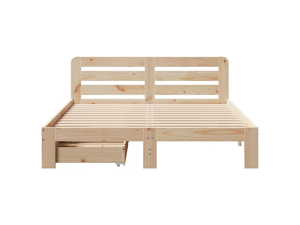 Cama sem colchão 135x190 cm madeira de pinho maciça