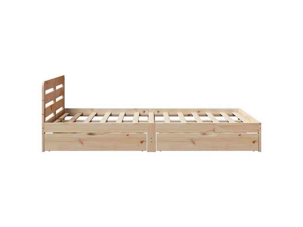 Cama sem colchão 135x190 cm madeira de pinho maciça