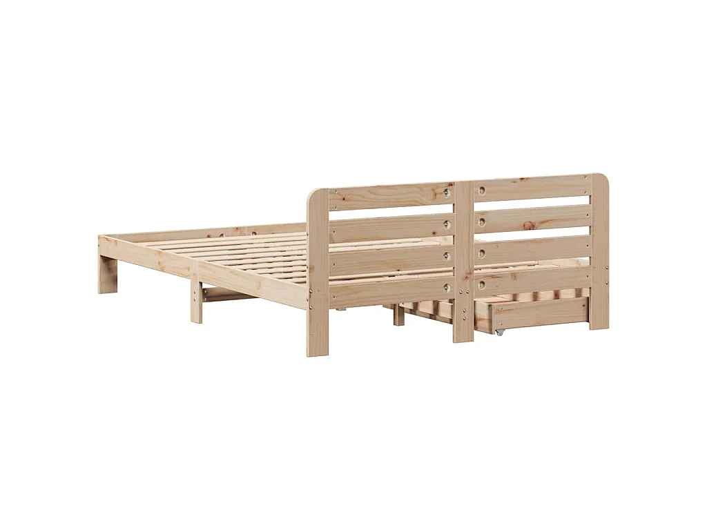 Cama sem colchão 135x190 cm madeira de pinho maciça