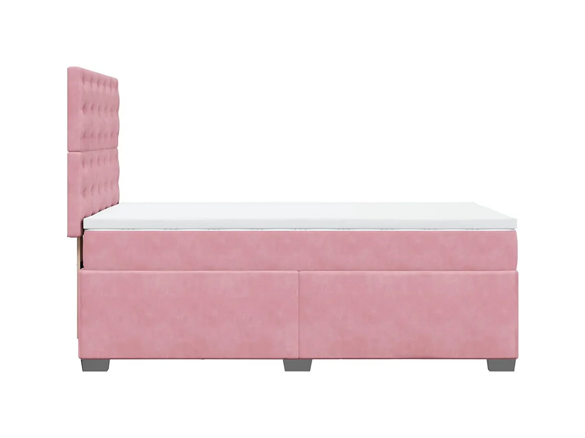 Sommier à lattes de lit et matelas Rose 80x200 cm Velours