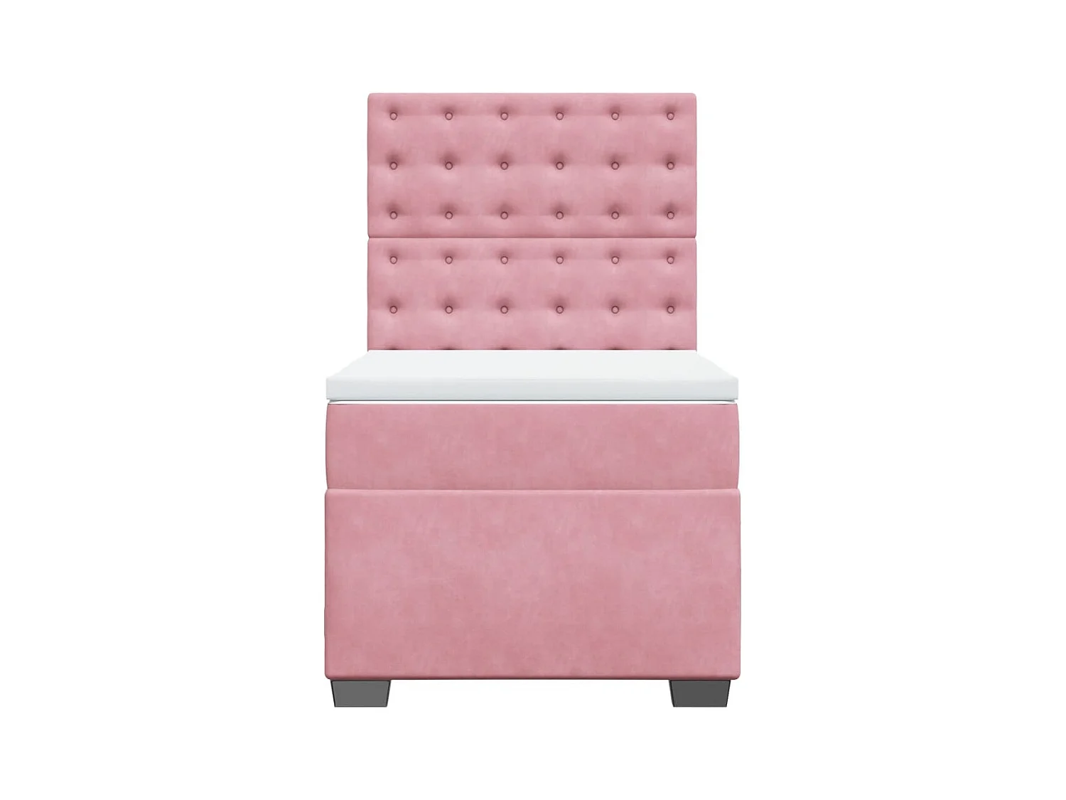 Sommier à lattes de lit et matelas Rose 80x200 cm Velours