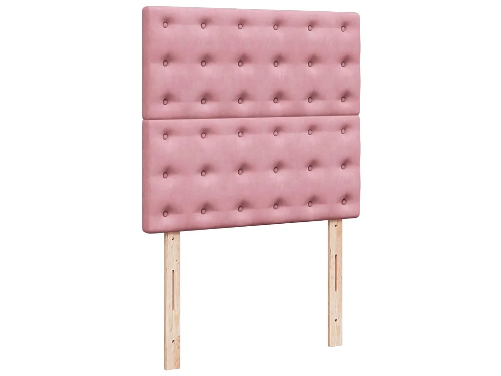 Boxspringbett mit Matratze Rosa 80x200 cm Samt