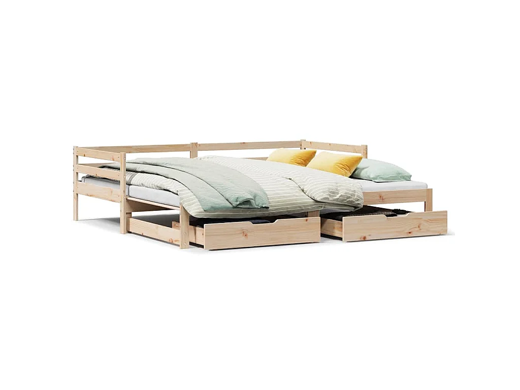 Sofá cama nido con cajones sin colchón 80x200 cm