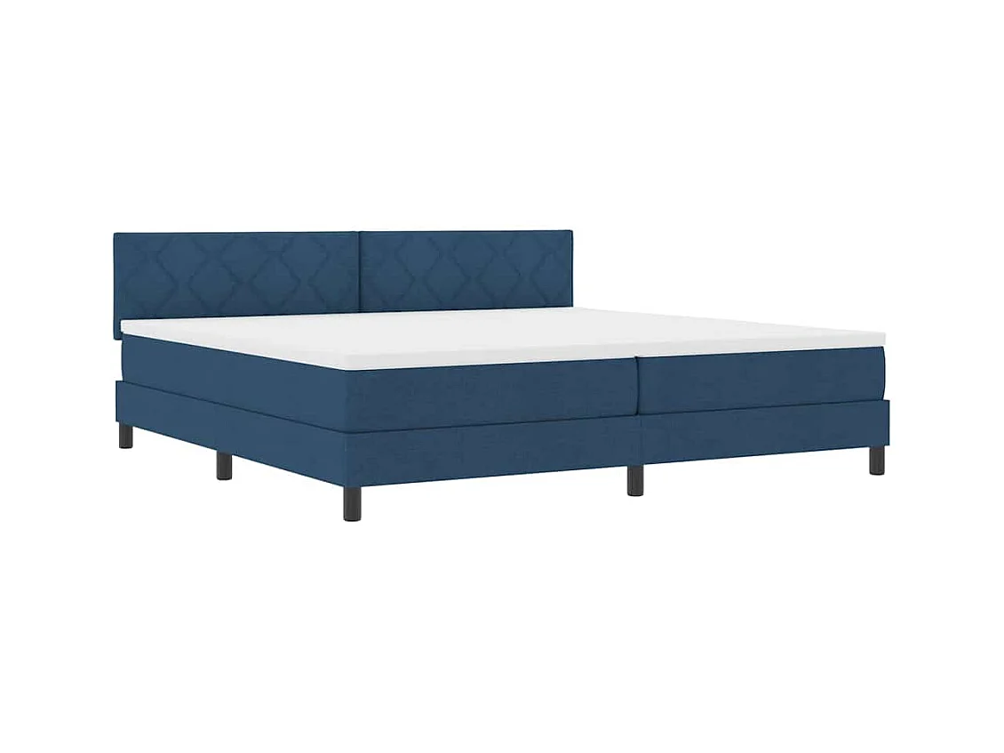 Boxspringbed met matras met matras Blauw 200 x 200 cm Stof